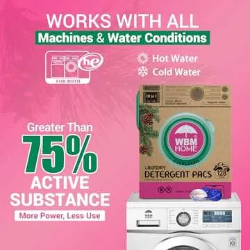 WBM Laundry Detergent Pods - Eco-Friendly, Stain-Fighting Power