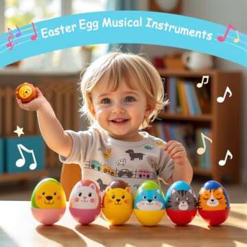 12 Pcs Plastic Egg Shakers - Fun DIY Easter Egg Shakers with Markers