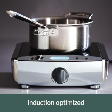 All-Clad D5 3 Quart Stainless Steel Sauce Pan Cookware