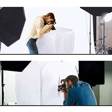 Bestshoot 24" Portable Photo Studio Shooting Tent Light Box Cube Diffusion Softbox Tent with 4 Color...