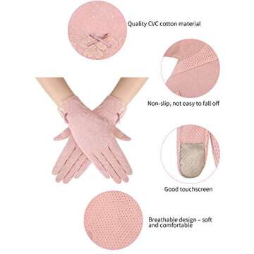 Elegant Touchscreen UV Protection Gloves for Women