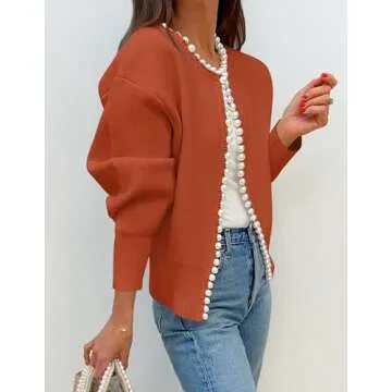 ZESICA Women's Elegant Open Front Cardigan Sweater