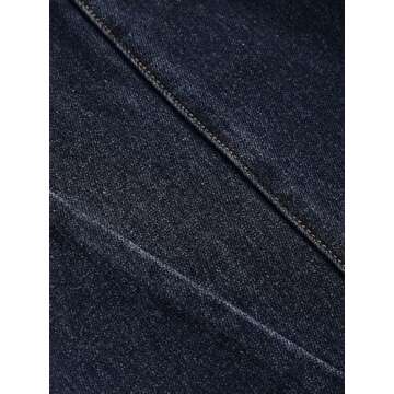 CIDER Mid Waist Pocket Wide Leg Jeans: Dark Navy, M