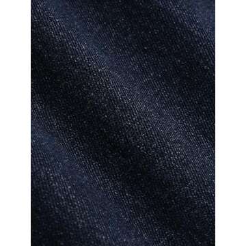 CIDER Mid Waist Pocket Wide Leg Jeans: Dark Navy, M