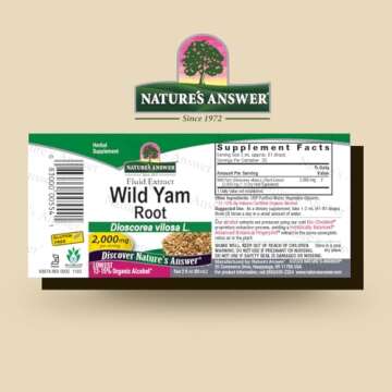 Nature's Answer Wild Yam Extract – 2oz for Overall Wellness, Gluten-Free, Non-GMO