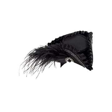Forum Novelties Black Mini Pirate Tricorne Hat