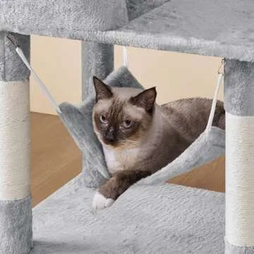 Yaheetech 64.5in Multi-Level Cat Tree with Hammock