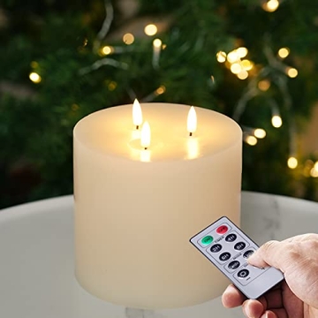 Amagic 6x6 Extra Large Flameless Candle with Remote