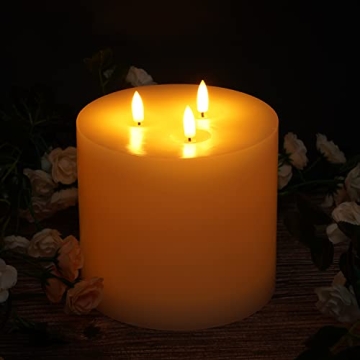 Amagic 6x6 Extra Large Flameless Candle with Remote