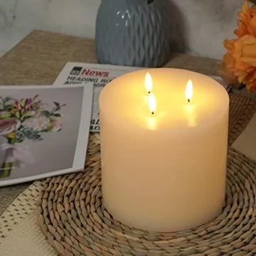 Amagic 6x6 Extra Large Flameless Candle with Remote