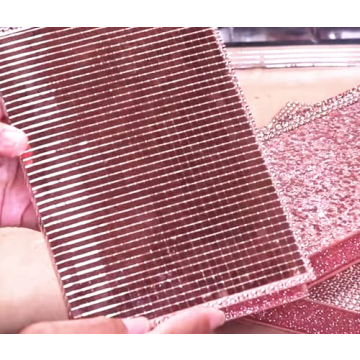 REDODEDO 2400pcs Real Glass Rose Gold Mosaic Tiles