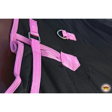 HILASON Waterproof 1200D Winter Horse Blanket with Pink Trims