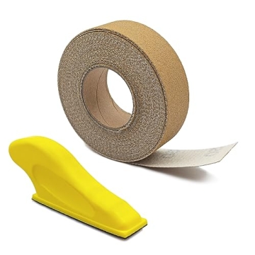 WBJKZJD Hand Sander Kit, 1” Micro Sander Sand Paper 120 Grits Hoop and Loop Sandpaper with 1pc Det...