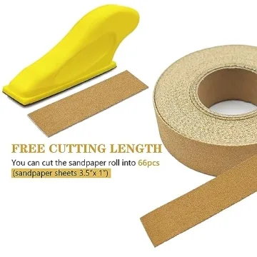 WBJKZJD Hand Sander Kit with 120 Grit Sandpaper for Crafts