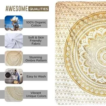 Raajsee Mandala Tapestry Boho Wall Art 30x40 Inches