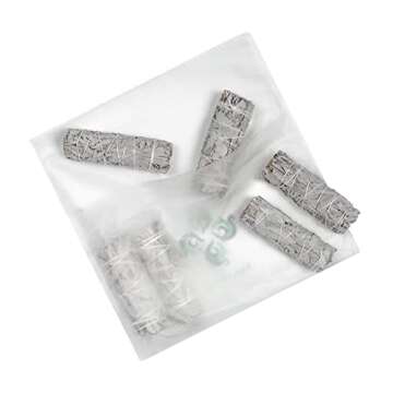 White Sage Smudge Sticks - 6-4" Sage Bundles - Perfect Sage Smudge Stick Smudging Kit Replenishment
