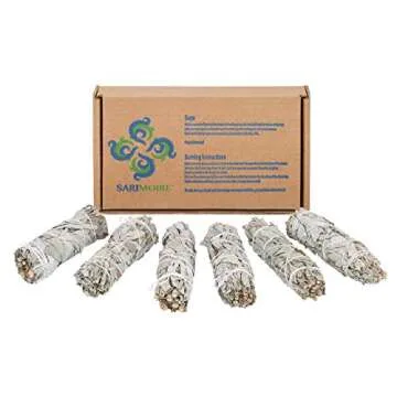 White Sage Smudge Sticks - 6-4" Sage Bundles - Perfect Sage Smudge Stick Smudging Kit Replenishment