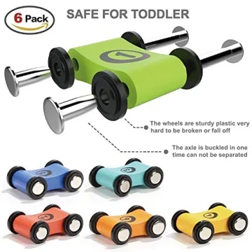 TOP BRIGHT Wooden Car Ramp for Toddlers 1 to 2 Years