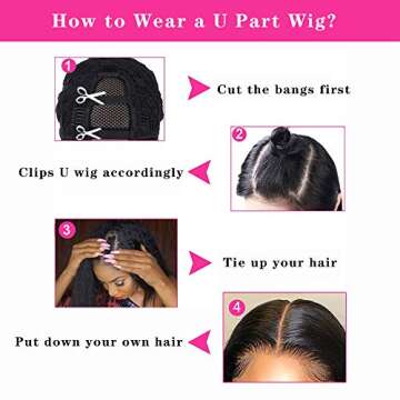 CanaryFly U Part Wig for Black Women - Brazilian Human Hair