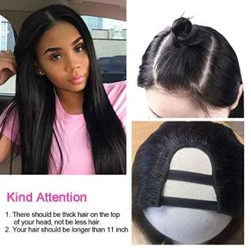 CanaryFly U Part Wig for Black Women - Brazilian Human Hair