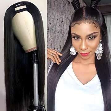 CanaryFly U Part Wig for Black Women - Brazilian Human Hair