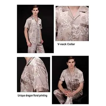ZUEVI Men's Silk Satin Pajamas Set - Luxury Loungewear