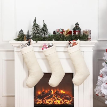 Outus Velvet Christmas Stockings 19 Inch Set of 3