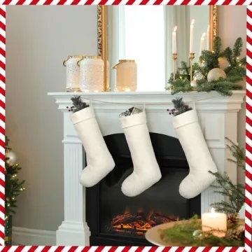 Outus Velvet Christmas Stockings 19 Inch Set of 3