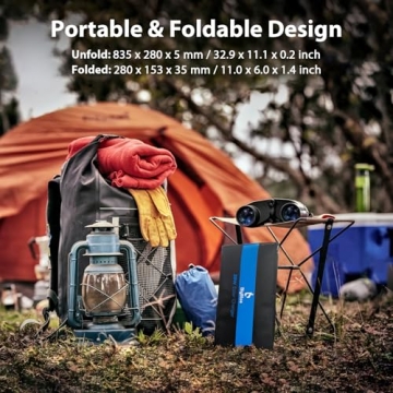 BigBlue 28W Solar Charger with 3 USB Ports for Camping