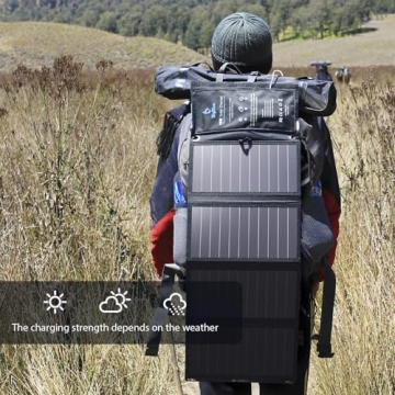 BigBlue 28W Solar Charger with 3 USB Ports for Camping