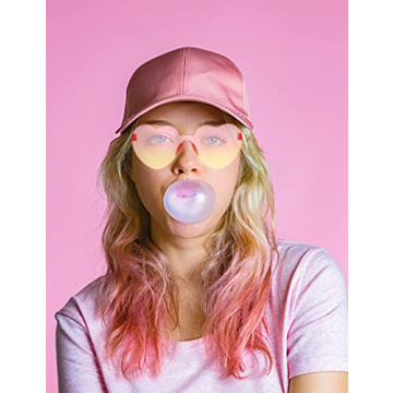 Heart Shaped Neon Sunglasses for Parties - 12 Pack