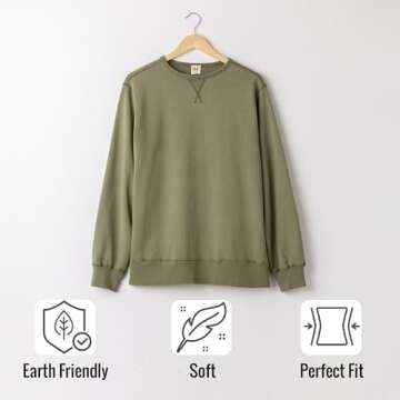 Maggie's Organics 100% Regenerative Cotton Classic Crew Sweatshirt - Crewneck Sweatshirts for Women and Men