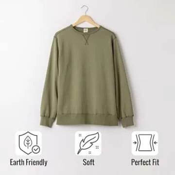 Maggie's Organics 100% Regenerative Cotton Classic Crew Sweatshirt - Crewneck Sweatshirts for Women and Men