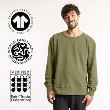 Maggie's Organics 100% Regenerative Cotton Classic Crew Sweatshirt - Crewneck Sweatshirts for Women and Men