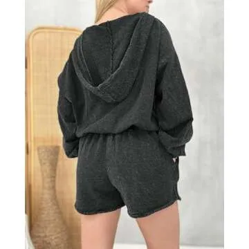 Kedera Women's Long Sleeve Shorts Jumpsuit Stylish Comfort