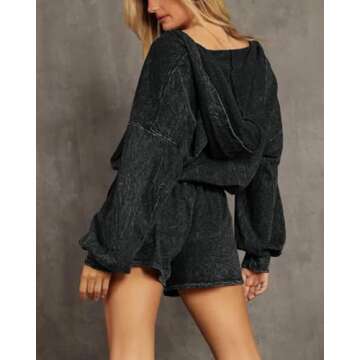 Kedera Women's Long Sleeve Shorts Jumpsuit Stylish Comfort