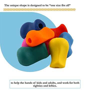 The Pencil Grip 3-Step Training Kit with 3 Premium Ergonomic Pencil Grips, Crossover Grip, Pinch Gri...