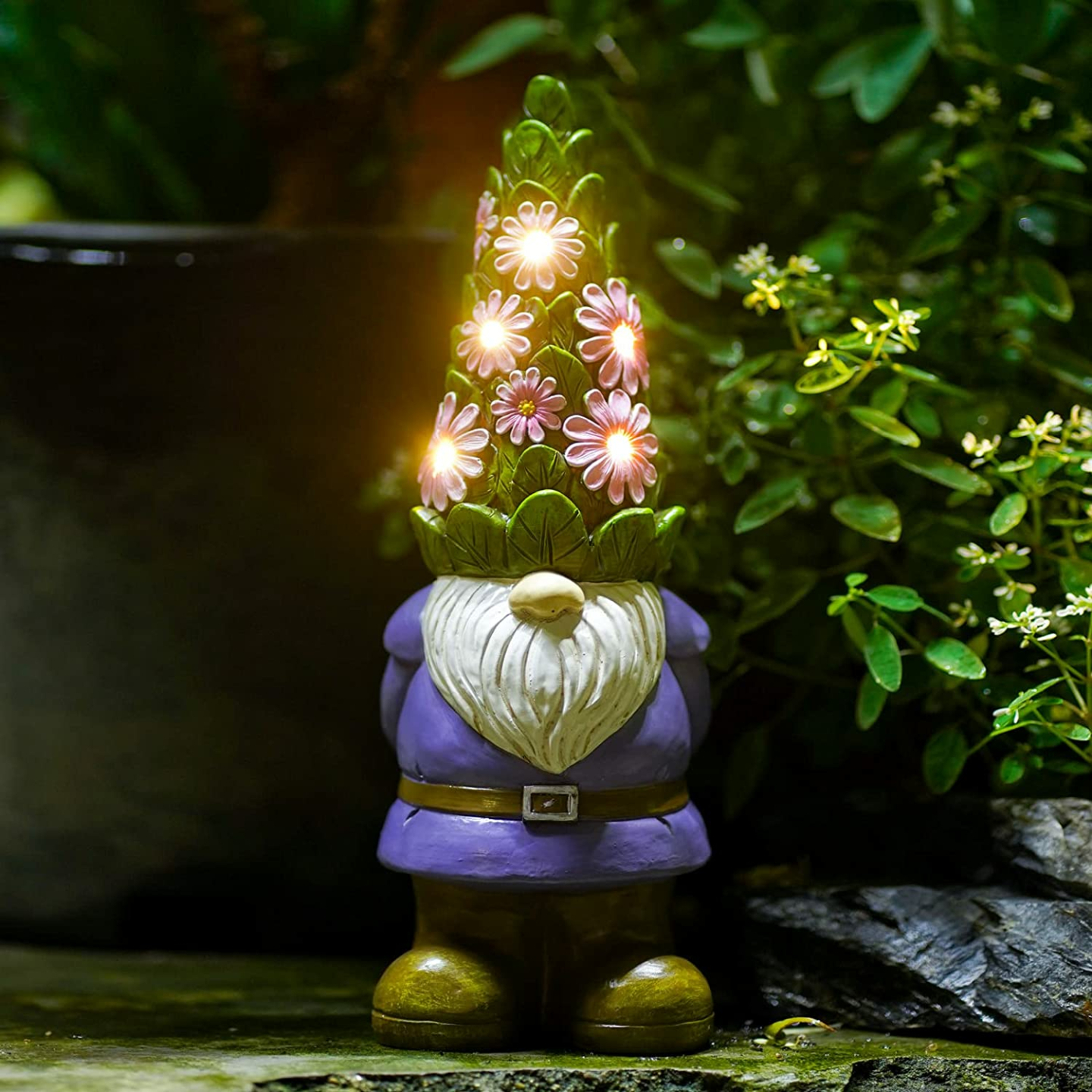 Nacome Solar Gnome Statue - Unique Garden Decor