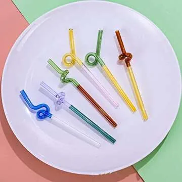 Creative Twist Glass Straws - BPA Free & Reusable