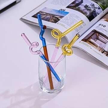 Creative Twist Glass Straws - BPA Free & Reusable
