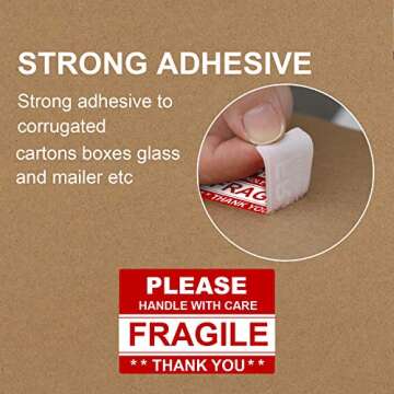 Batrical 1000 Fragile Shipping Labels - Easy Peeling