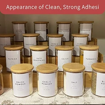 Stylish Glass Spice Jars with Bamboo Lids - 20 Pack