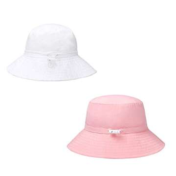 Baby Sun Hat Toddler Summer UPF 50+ Sun Protection Baby Boy Beach Hats Adjustable Baby Girl Wide Bri...