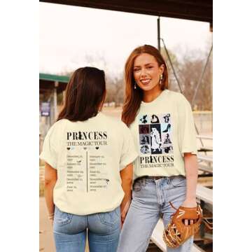 Princess Shirts for Women Ladies Magic Shirt Family Girl Trip Tee Holiday Vacation Short Sleeve Tops...
