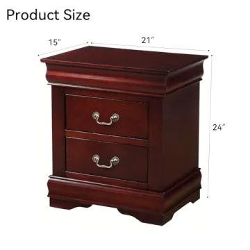 Henf Nightstand with 2 Drawers for Elegant Storage Solutions