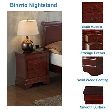 Henf Nightstand with 2 Drawers for Elegant Storage Solutions