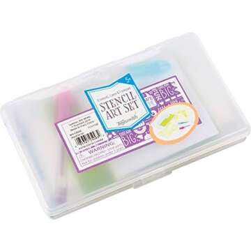 Toysmith Set of Two Travel Art Sets - Stencil Art Kit and Spiral Art Set - Great for Travel and Backpacks