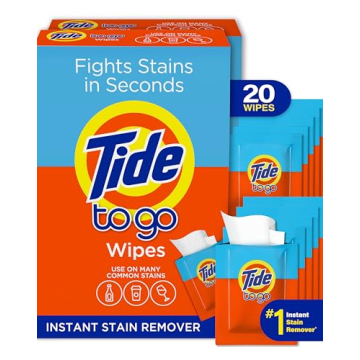 Tide Stain Remover Wipes, Instant Stain Remover for Clothes