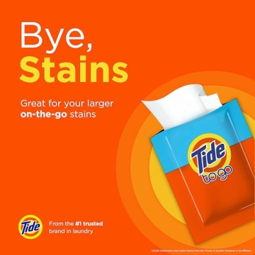 Tide Stain Remover Wipes, Instant Stain Remover for Clothes