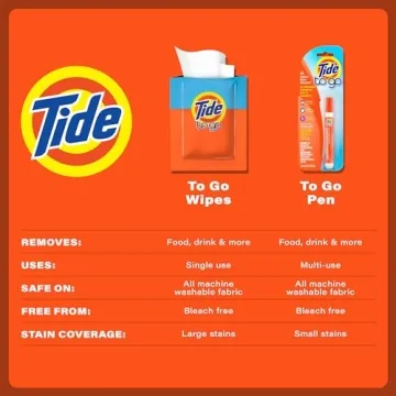 Tide Stain Remover Wipes, Instant Stain Remover for Clothes